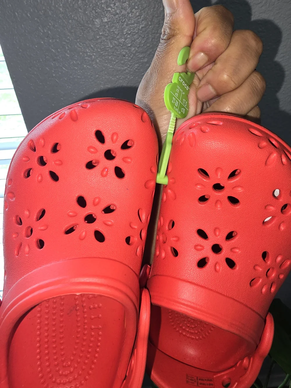 Crocs Kids Classic Floral Clog - Red